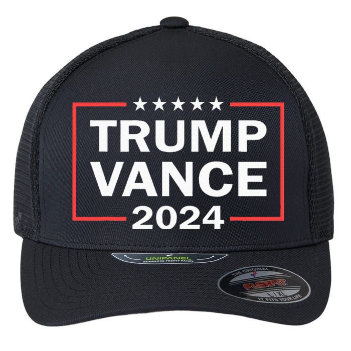 Trump Vance 2024 For President Vp Usa Election Patriotic Flexfit Unipanel Trucker Cap