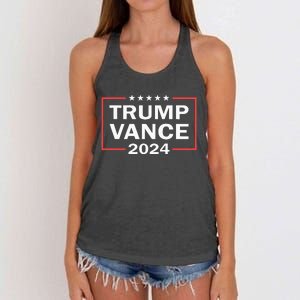 Trump Vance 2024 For President Vp Usa Election Patriotic Women's Knotted Racerback Tank