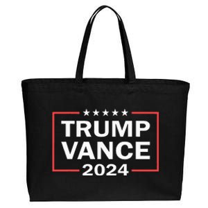 Trump Vance 2024 For President Vp Usa Election Patriotic Cotton Canvas Jumbo Tote