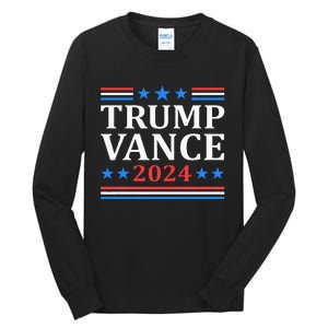 Trump Vance 2024 For President Vp Usa Election Patriotic Tall Long Sleeve T-Shirt