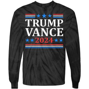 Trump Vance 2024 For President Vp Usa Election Patriotic Tie-Dye Long Sleeve Shirt