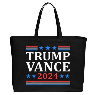 Trump Vance 2024 For President Vp Usa Election Patriotic Cotton Canvas Jumbo Tote