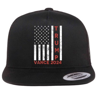 Trump Vance 2024 Flat Bill Trucker Hat