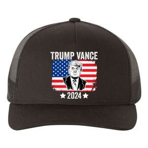 Trump Vance 2024 Retro Featuring Trump And Jd Vance Donald Trump 2024 Yupoong Adult 5-Panel Trucker Hat