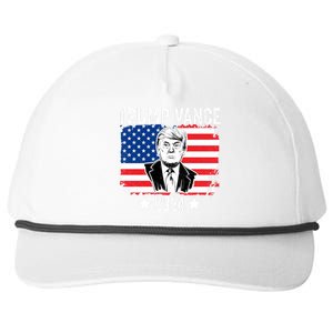 Trump Vance 2024 Retro Featuring Trump And Jd Vance Donald Trump 2024 Snapback Five-Panel Rope Hat