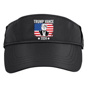 Trump Vance 2024 Retro Featuring Trump And Jd Vance Donald Trump 2024 Adult Drive Performance Visor