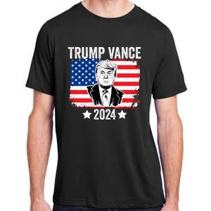 Trump Vance 2024 Retro Featuring Trump And Jd Vance Donald Trump 2024 Adult ChromaSoft Performance T-Shirt