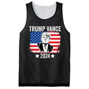 Trump Vance 2024 Retro Featuring Trump And Jd Vance Donald Trump 2024 Mesh Reversible Basketball Jersey Tank