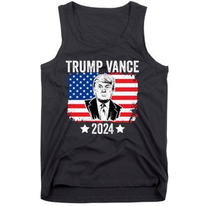 Trump Vance 2024 Retro Featuring Trump And Jd Vance Donald Trump 2024 Tank Top