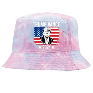 Trump Vance 2024 Retro Featuring Trump And Jd Vance Donald Trump 2024 Tie-Dyed Bucket Hat