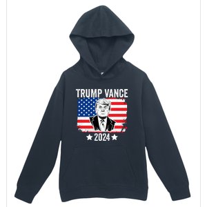 Trump Vance 2024 Retro Featuring Trump And Jd Vance Donald Trump 2024 Urban Pullover Hoodie