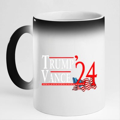 Trump Vance 2024 President Trump Supporter Re Election 11oz Black Color Changing Mug