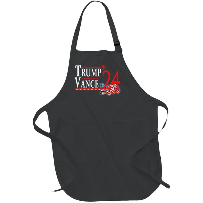 Trump Vance 2024 President Trump Supporter Re Election Full-Length Apron With Pockets