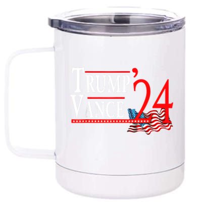 Trump Vance 2024 President Trump Supporter Re Election 12 oz Stainless Steel Tumbler Cup