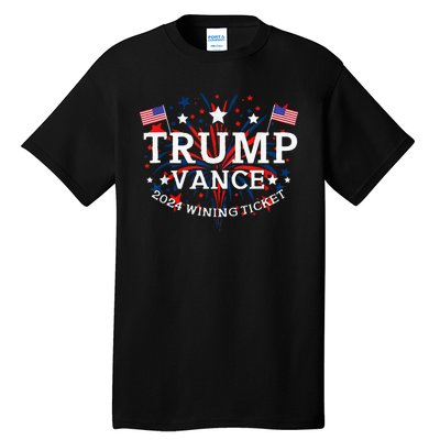 Trump Vance 2024 Wining Ticket Tall T-Shirt