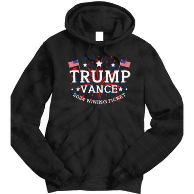 Trump Vance 2024 Wining Ticket Tie Dye Hoodie