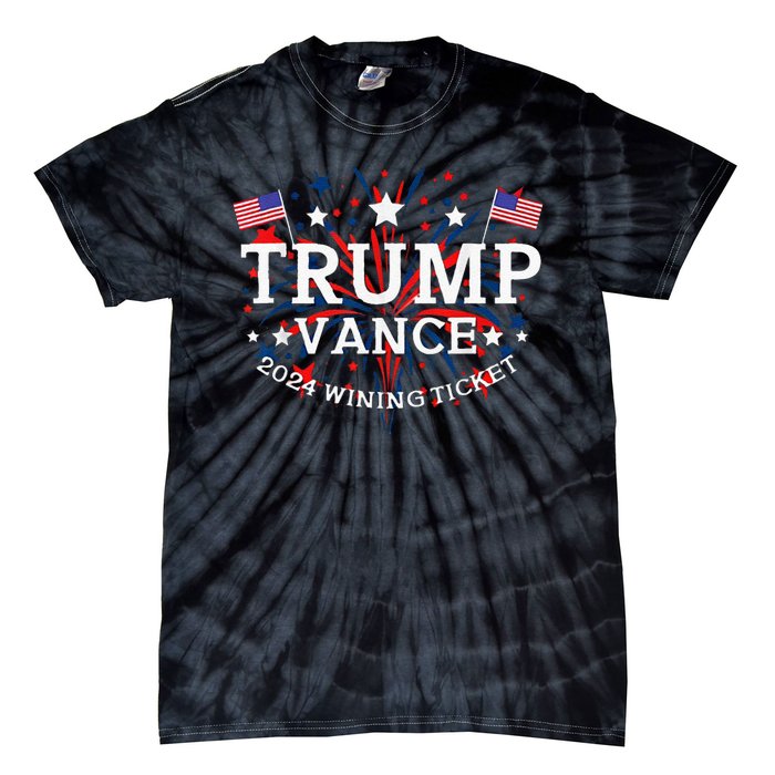 Trump Vance 2024 Wining Ticket Tie-Dye T-Shirt