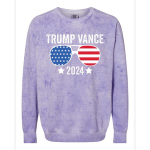 Trump Vance 2024 Retro Featuring Trump And Jd Vance Donald Trump 2024 Colorblast Crewneck Sweatshirt