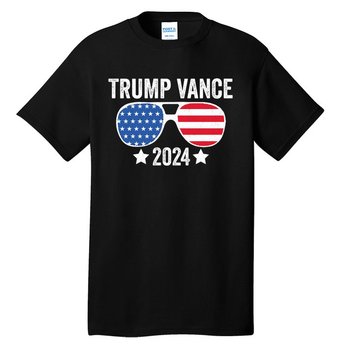 Trump Vance 2024 Retro Featuring Trump And Jd Vance Donald Trump 2024 Tall T-Shirt