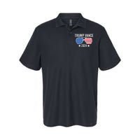 Trump Vance 2024 Retro Featuring Trump And Jd Vance Donald Trump 2024 Softstyle Adult Sport Polo