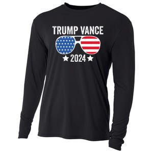 Trump Vance 2024 Retro Featuring Trump And Jd Vance Donald Trump 2024 Cooling Performance Long Sleeve Crew