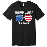 Trump Vance 2024 Retro Featuring Trump And Jd Vance Donald Trump 2024 Premium T-Shirt