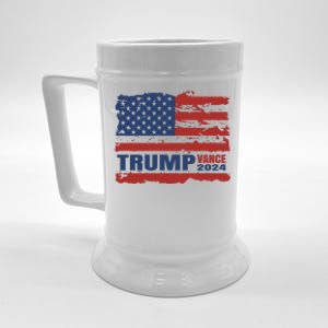 Trump Vance 2024 Presidential Campaign Us Flag Gift Beer Stein