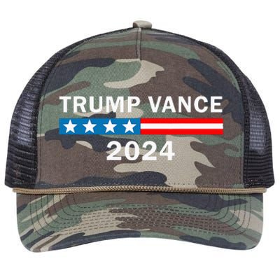 Trump Vance 2024 For President Vp Usa Republican Election Retro Rope Trucker Hat Cap