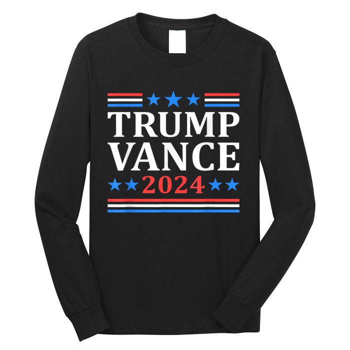 Trump Vance 2024 For President Vp Usa Election Patriotic Long Sleeve Shirt