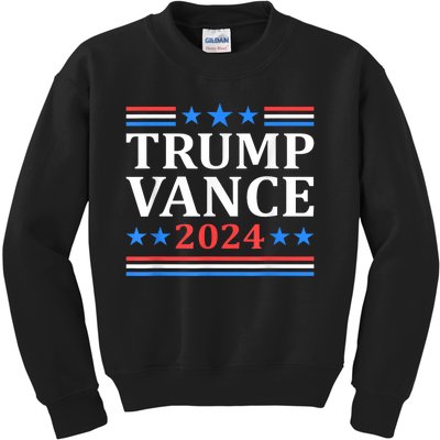 Trump Vance 2024 For President Vp Usa Election Patriotic Kids Sweatshirt