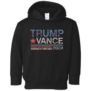 Trump Vance 2024 Retro Stripe Trump Jd Vance Toddler Hoodie