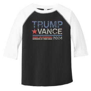 Trump Vance 2024 Retro Stripe Trump Jd Vance Toddler Fine Jersey T-Shirt