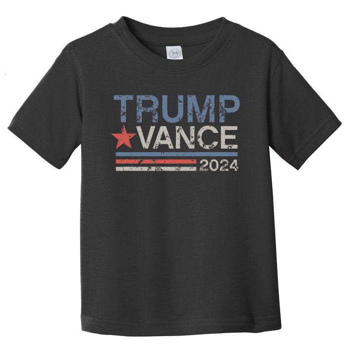 Trump Vance 2024 Retro Stripe Trump Jd Vance Toddler T-Shirt