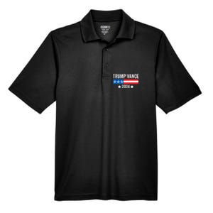 Trump Vance 2024 Retro Featuring Trump And Jd Vance Donald Trump 2024 Men's Origin Performance Pique Polo