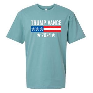 Trump Vance 2024 Retro Featuring Trump And Jd Vance Donald Trump 2024 Sueded Cloud Jersey T-Shirt