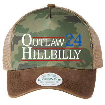 Trump Vance 24 Outlaw Hillbilly Us Flag Legacy Tie Dye Trucker Hat