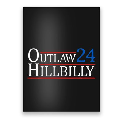 Trump Vance 24 Outlaw Hillbilly Us Flag Poster