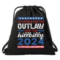 Trump Vance 2024 Donald Trump Jd Vance Outlaw Hillbilly Drawstring Bag