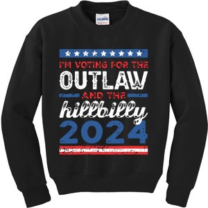 Trump Vance 2024 Donald Trump Jd Vance Outlaw Hillbilly Kids Sweatshirt