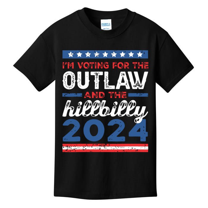 Trump Vance 2024 Donald Trump Jd Vance Outlaw Hillbilly Kids T-Shirt