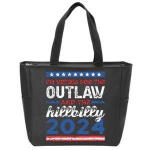 Trump Vance 2024 Donald Trump Jd Vance Outlaw Hillbilly Zip Tote Bag