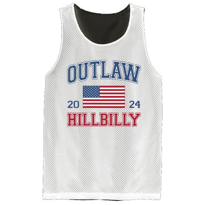 Trump Vance 2024 Donald Trump Jd Vance Outlaw Hillbilly Mesh Reversible Basketball Jersey Tank