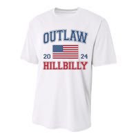 Trump Vance 2024 Donald Trump Jd Vance Outlaw Hillbilly Performance Sprint T-Shirt