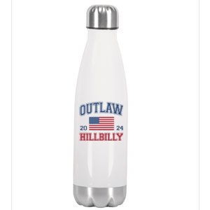 Trump Vance 2024 Donald Trump Jd Vance Outlaw Hillbilly Stainless Steel Insulated Water Bottle