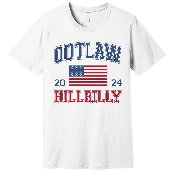 Trump Vance 2024 Donald Trump Jd Vance Outlaw Hillbilly Premium T-Shirt