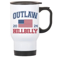 Trump Vance 2024 Donald Trump Jd Vance Outlaw Hillbilly Stainless Steel Travel Mug