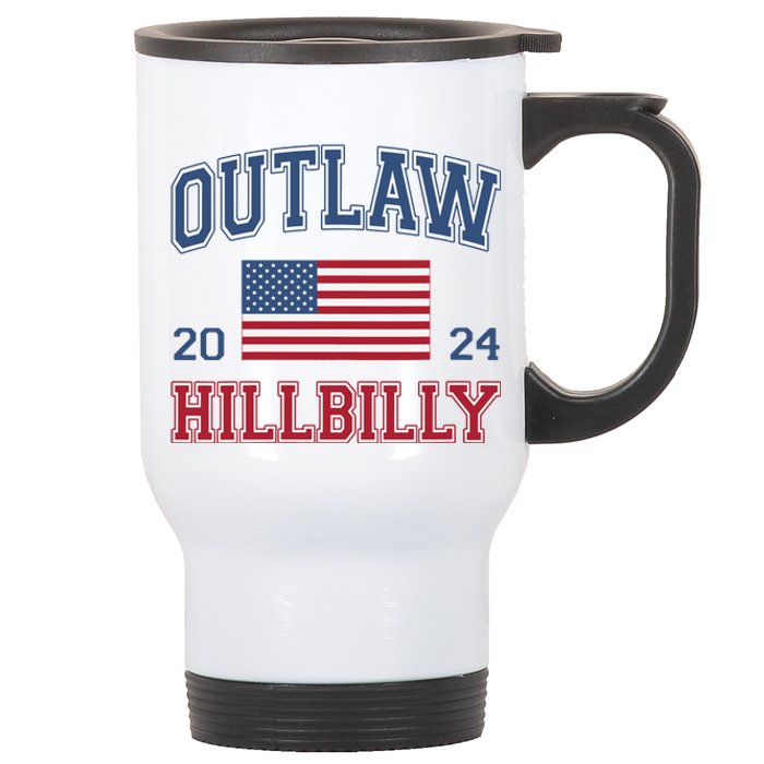 Trump Vance 2024 Donald Trump Jd Vance Outlaw Hillbilly Stainless Steel Travel Mug