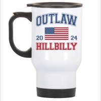 Trump Vance 2024 Donald Trump Jd Vance Outlaw Hillbilly Stainless Steel Travel Mug