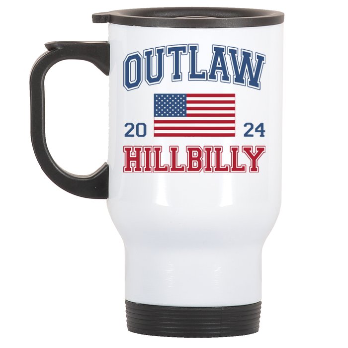 Trump Vance 2024 Donald Trump Jd Vance Outlaw Hillbilly Stainless Steel Travel Mug