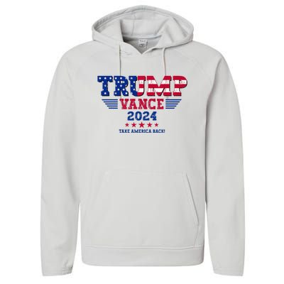 Trump Vance 2024 Take America Back Vice President Election Performance Fleece Hoodie